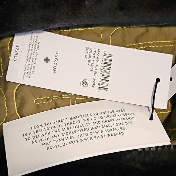 NWT UGG Reversible Men's Kairo Faux Fur Jacket - Picture 1 of 5